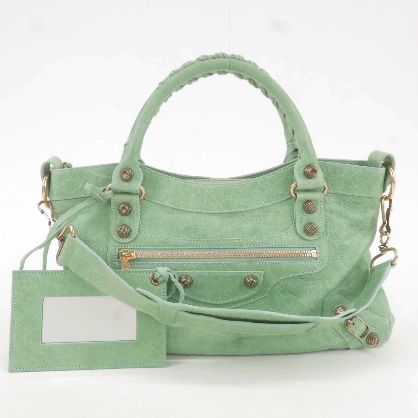 BALENCIAGA-The-Giant-First-Leather-2Way-Bag-Green-240577 – dct-ep_vintage  luxury Store