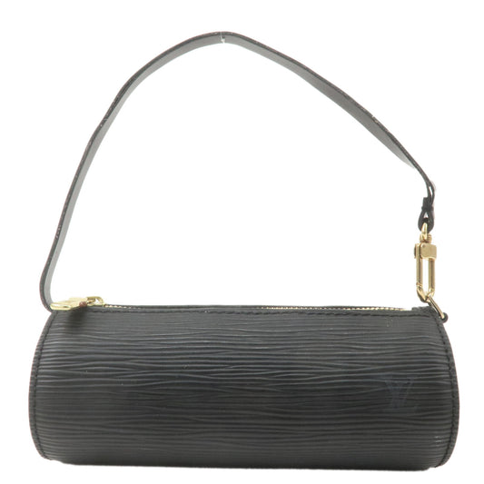 Louis-Vuitton-Epi-Mini-Pouch-For-Soufflot-Hand-Bag-Noir-Black-F/S