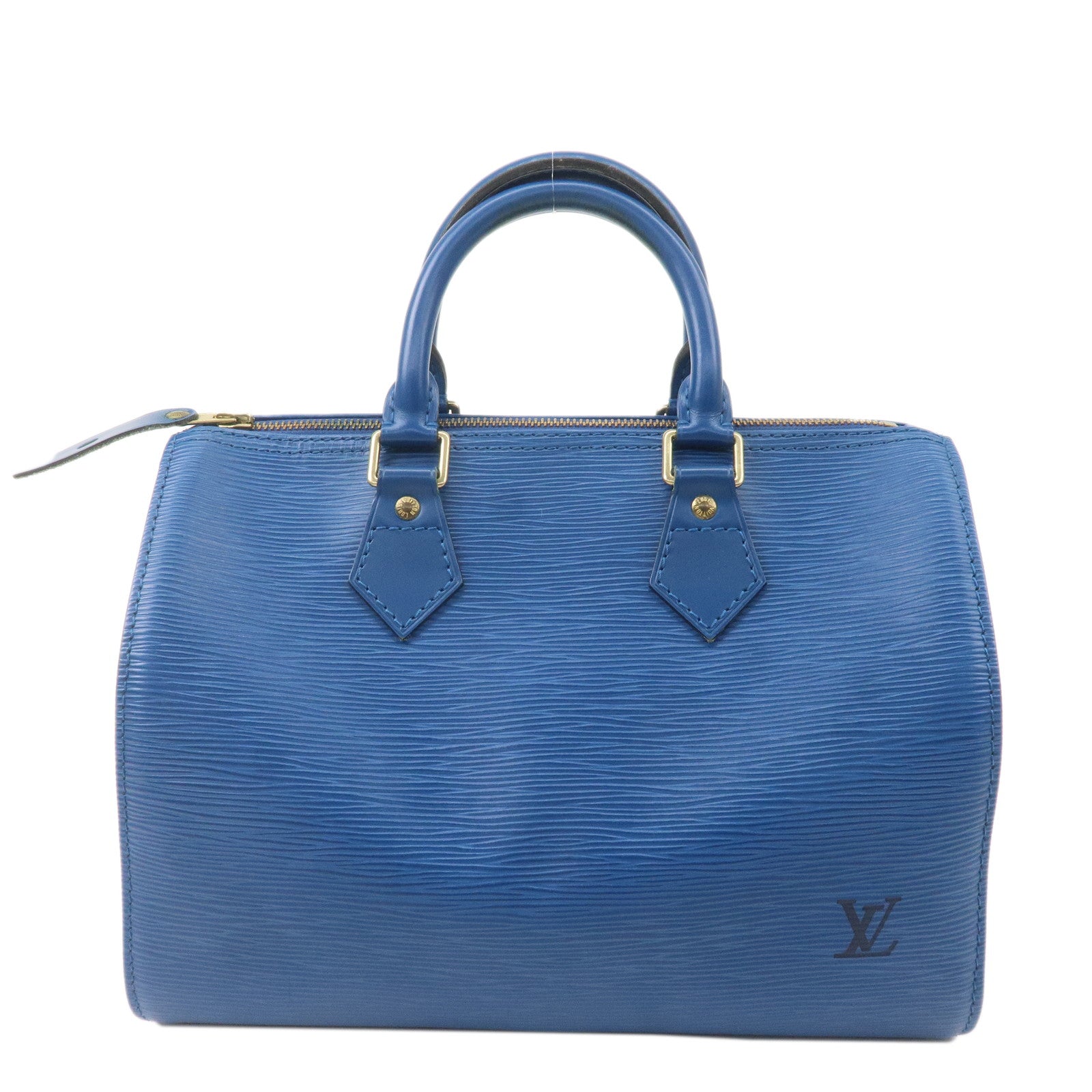 Louis-Vuitton-Epi-Speedy-25-Hand-Boston-Bag-Toledo-Blue-M43015