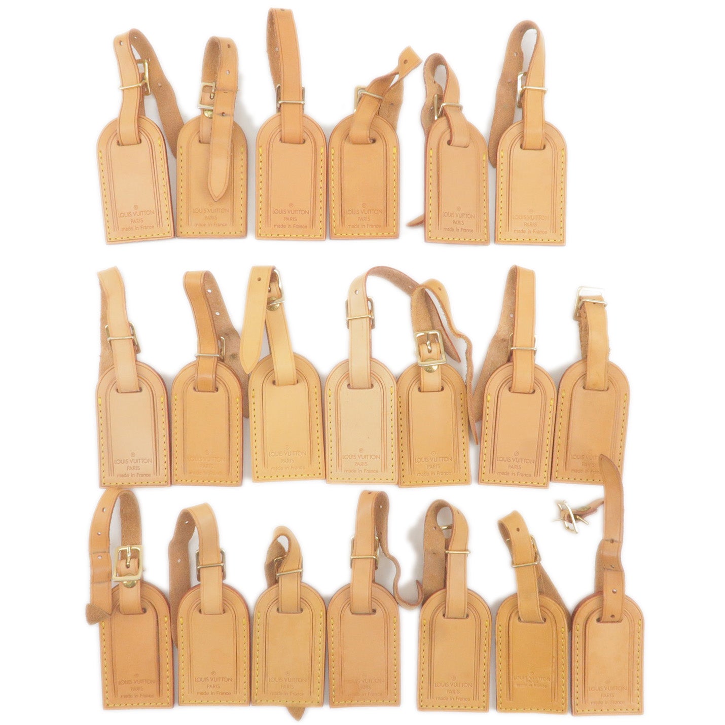 Louis-Vuitton-Set-of-20-Name-Tag-Set-Leather-Beige