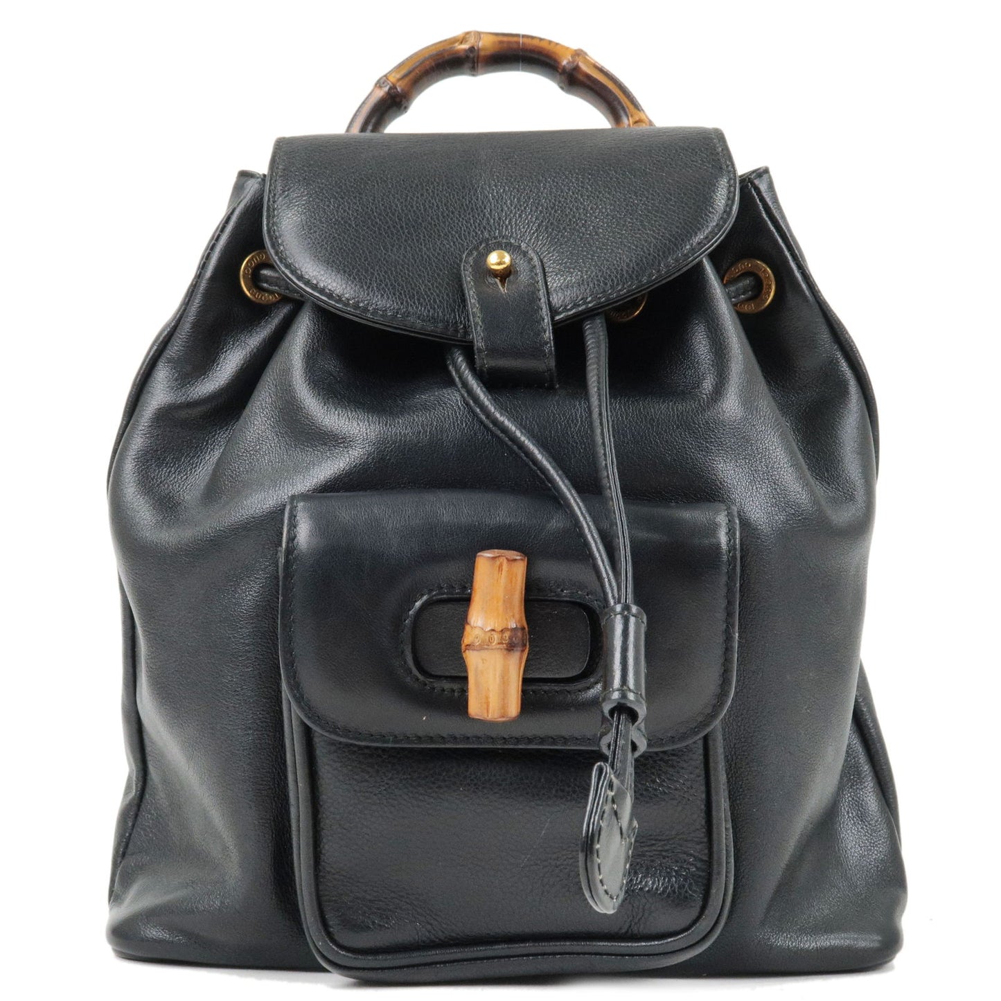 GUCCI-Bamboo-Leather-Ruck-Sack-Back-Pack-Black-003.58.0030