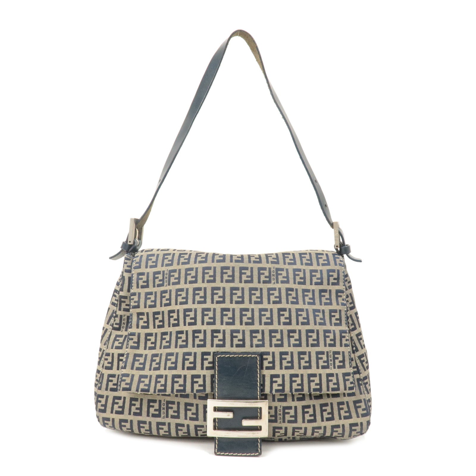 FENDI-Mamma-Baguette-Zucchino-Canvas-Leather-Shoulder-Bag-26325