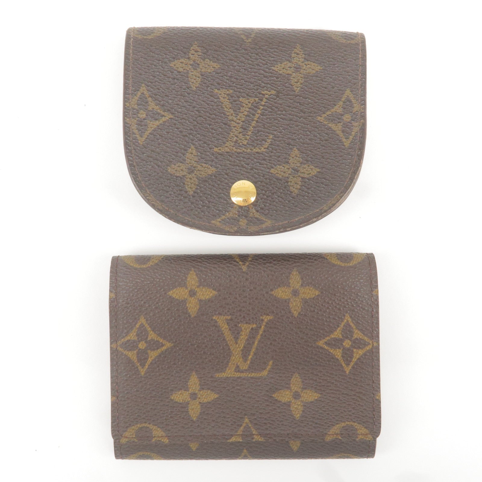 Set-of-2-Louis-Vuitton-Monogram-Coin-Case-Card-Case-M61970-M62920
