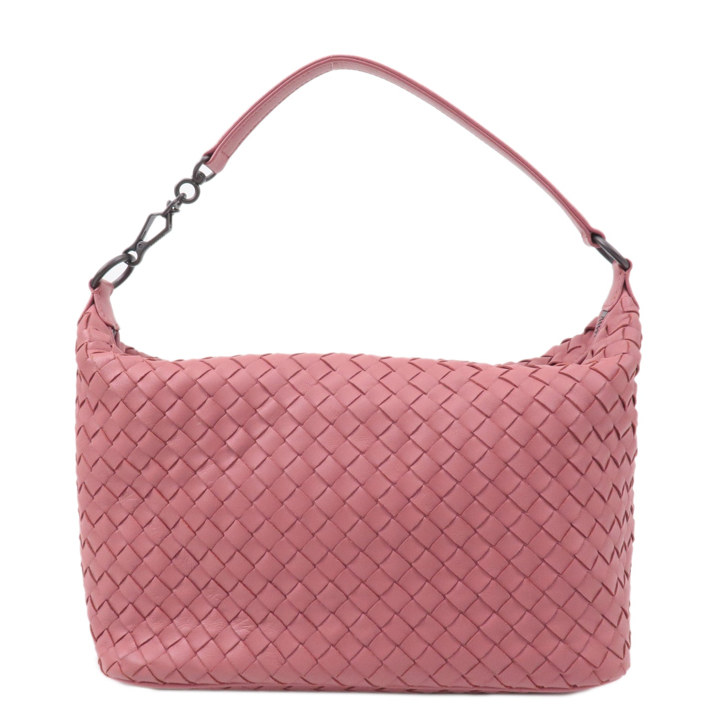 BOTTEGA VENETA Intrecciato Leather Shoulder Bag Pink 239988