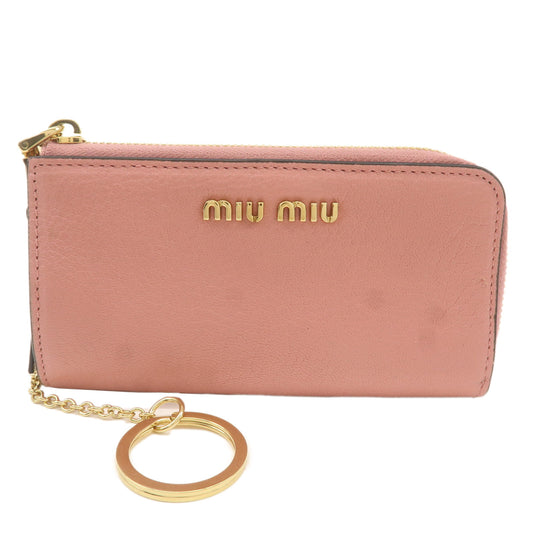 MIU-MIU-Leather-Coin-Case-Key-Pouch-Pink-5PP026