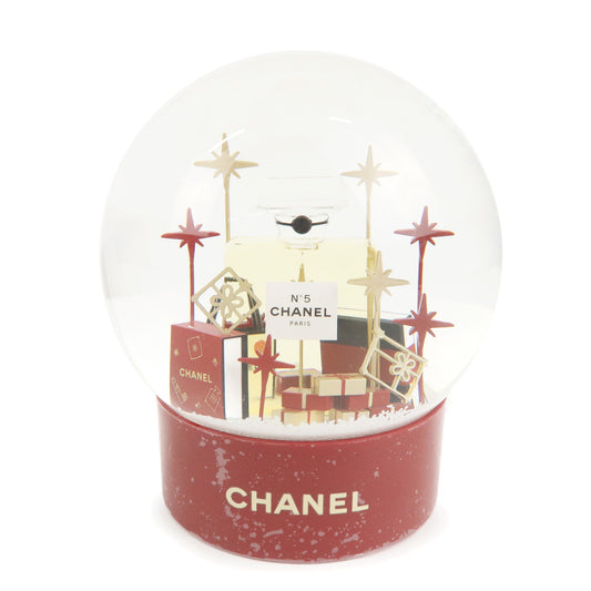CHANEL-Glass-Snow-Globe-Snow-Dome-2022-Novelty-Bordeaux-Red