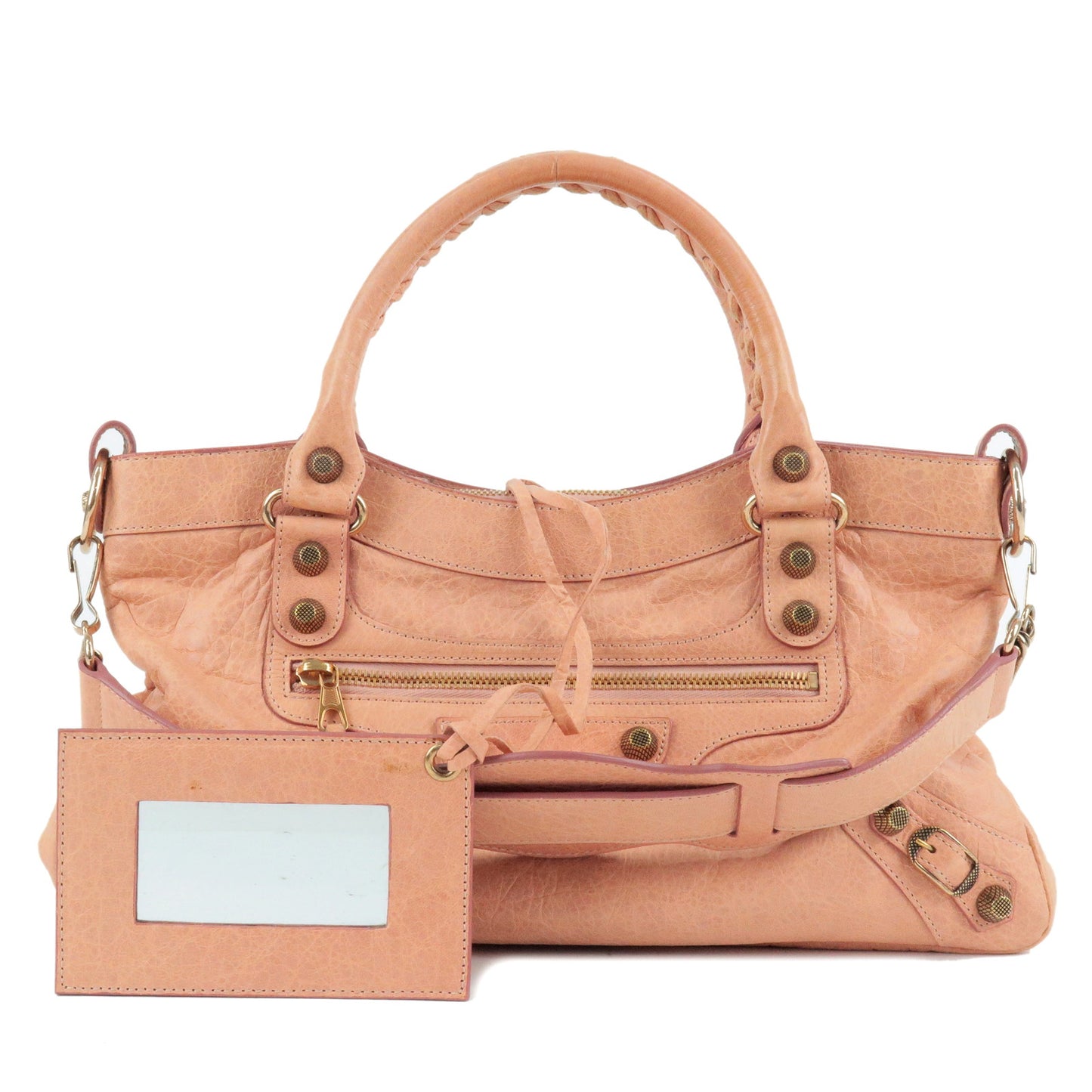 BALENCIAGA-Leather-The-Giant-First-2Way-Hand-Bag-Pink-240577