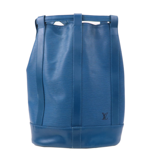 Louis Vuitton 2 Louis Vuitton Randonnee GM Blue Epi Leather Shoulder