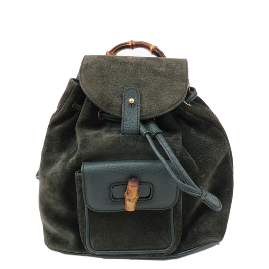 GUCCI-Bamboo-Leather-Suede-Mini-Back-Pack-Green-003.2852.0030.0