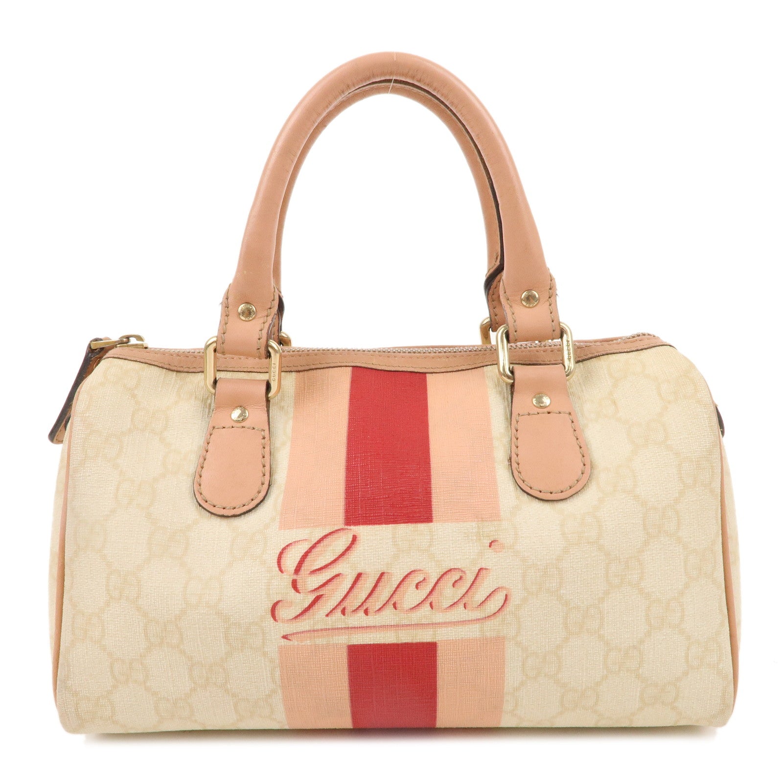 GUCCI-Joyline-GG-Plus-Leather-Mini-Boston-Bag-Beige-Pink-190257