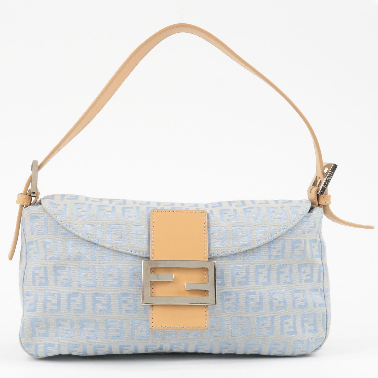 Fendi Pre-Owned Zucchino canvas shoulder bag - Blue