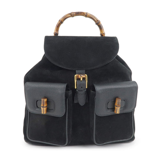 GUCCI-Bamboo-Suede-Leather-Back-Pack-Black-003.2058.0016