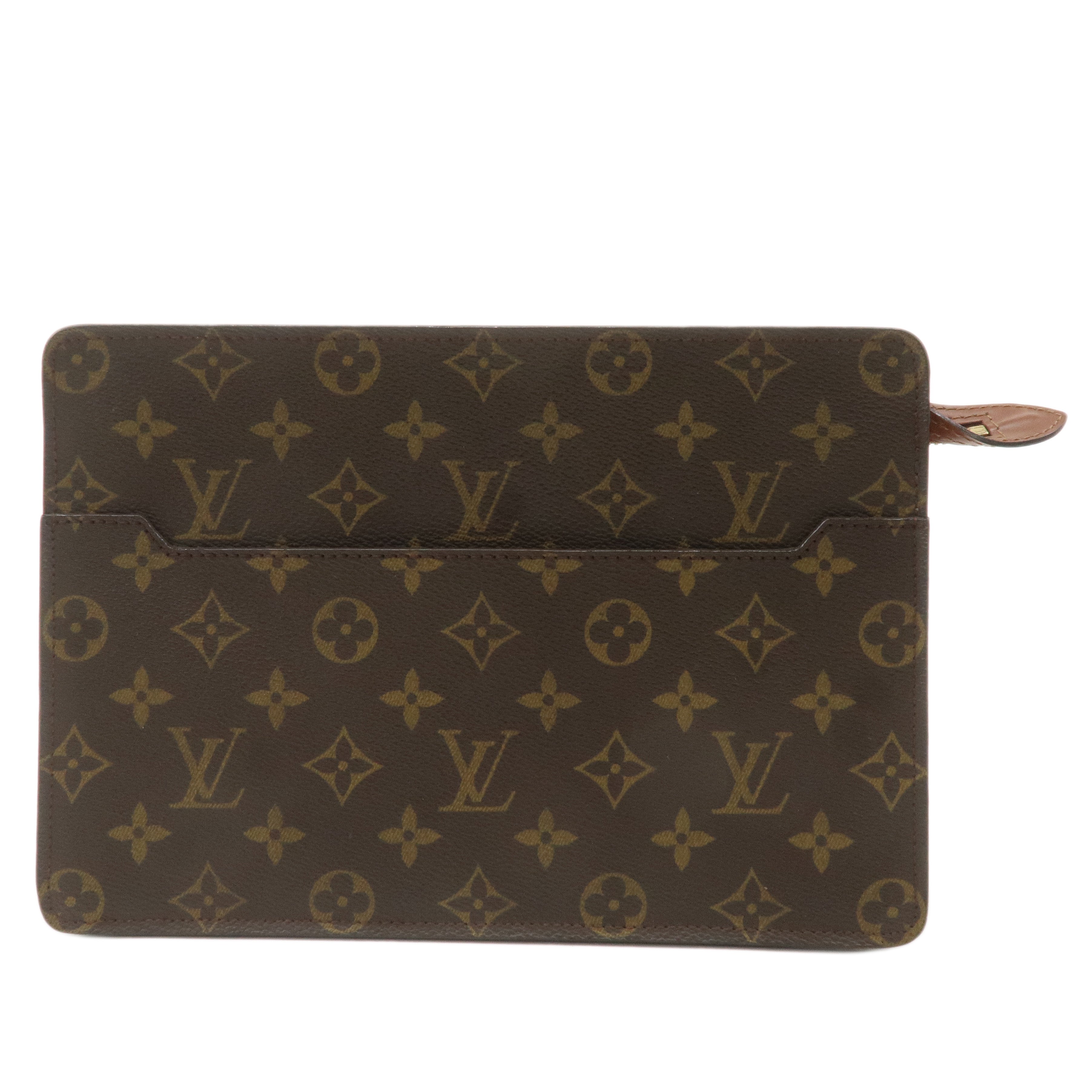 Louis Vuitton Monogram Pochette Homme Clutch Bag Brown M51795