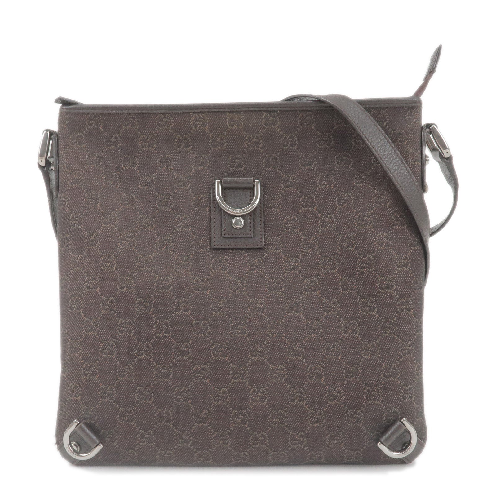 GUCCI-Abbey-GG-Canvas-Leather-Shoulder-Bag-Brown-268642