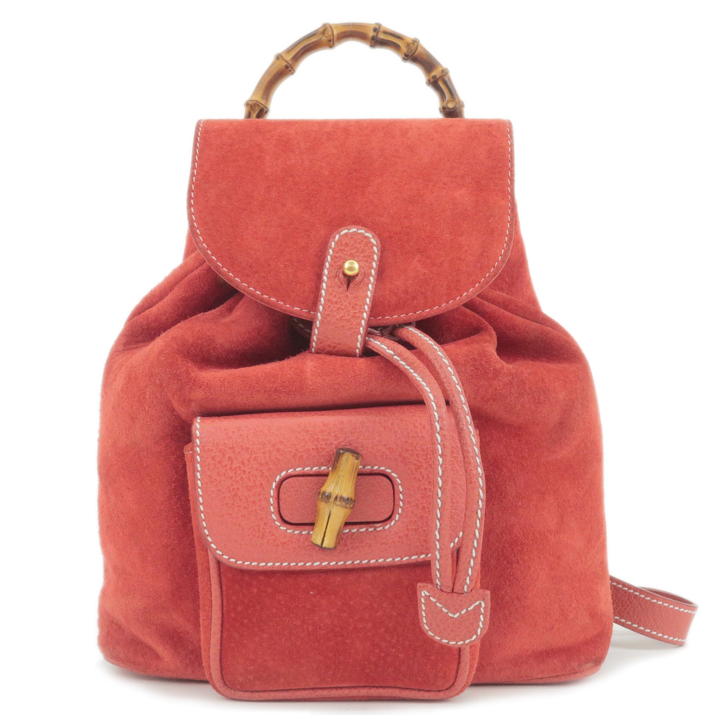 GUCCI-Bamboo-Suede-Leather-Ruck-Sack-Back-Pack-Red-003.1705.0030