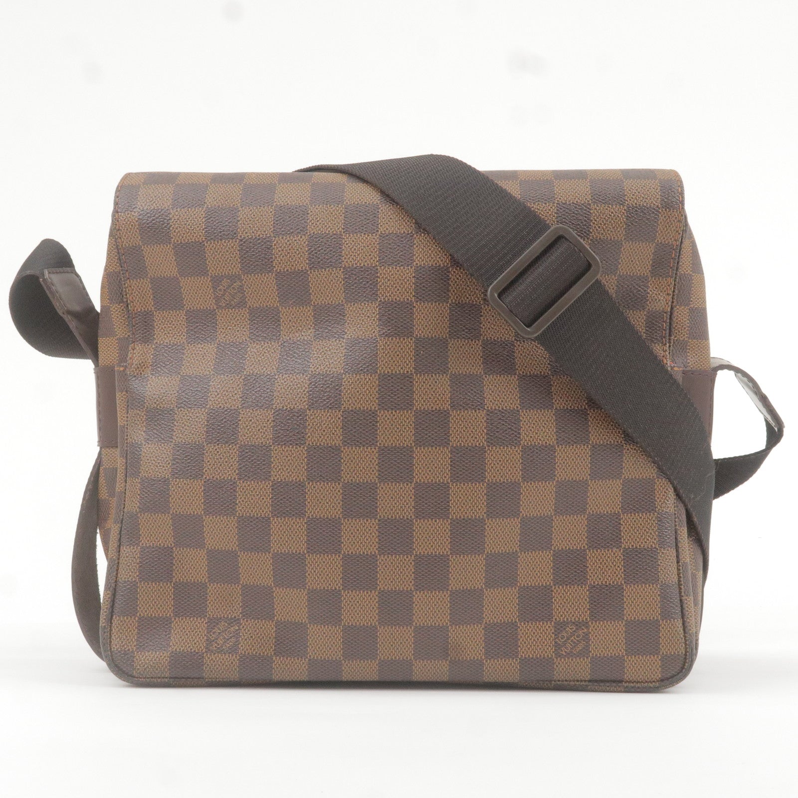 Naviglio leather crossbody bag Louis Vuitton Brown in Leather