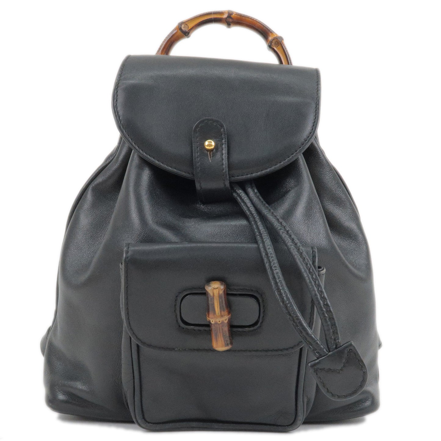 GUCCI-Leather-Bamboo-Back-Pack-Ruck-Sack-Black-003.1705.0030