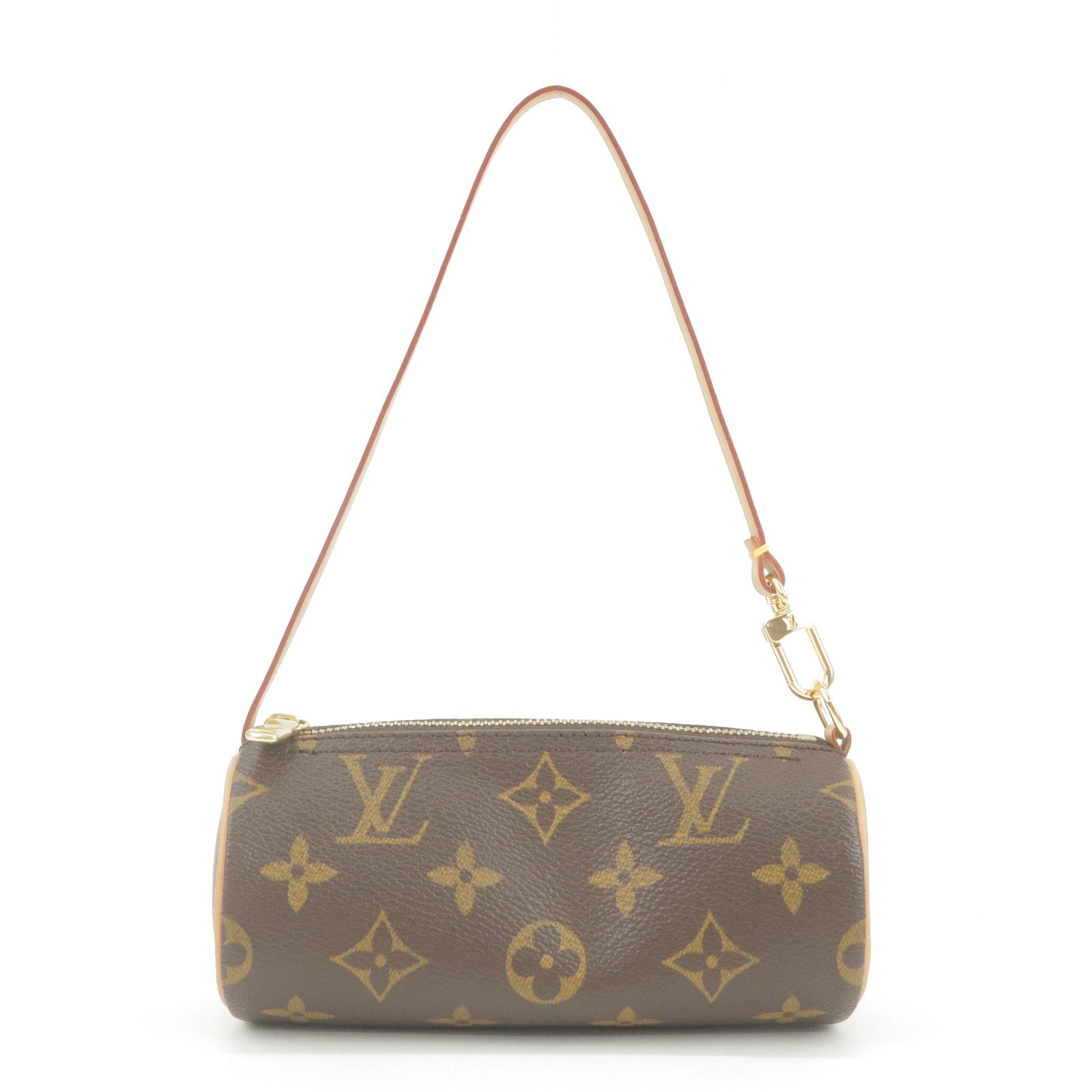 Louis Vuitton, Bags, Authentic Louis Vuitton Papillon Pouch Mini Hand Bag  Monogram Leather Brown