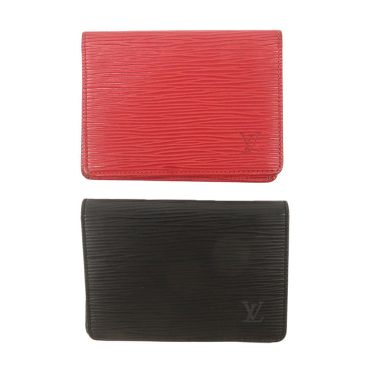 Louis-Vuitton-Epi-Set-of-2-Porte-Cult-Card-Case-M63207-M63202