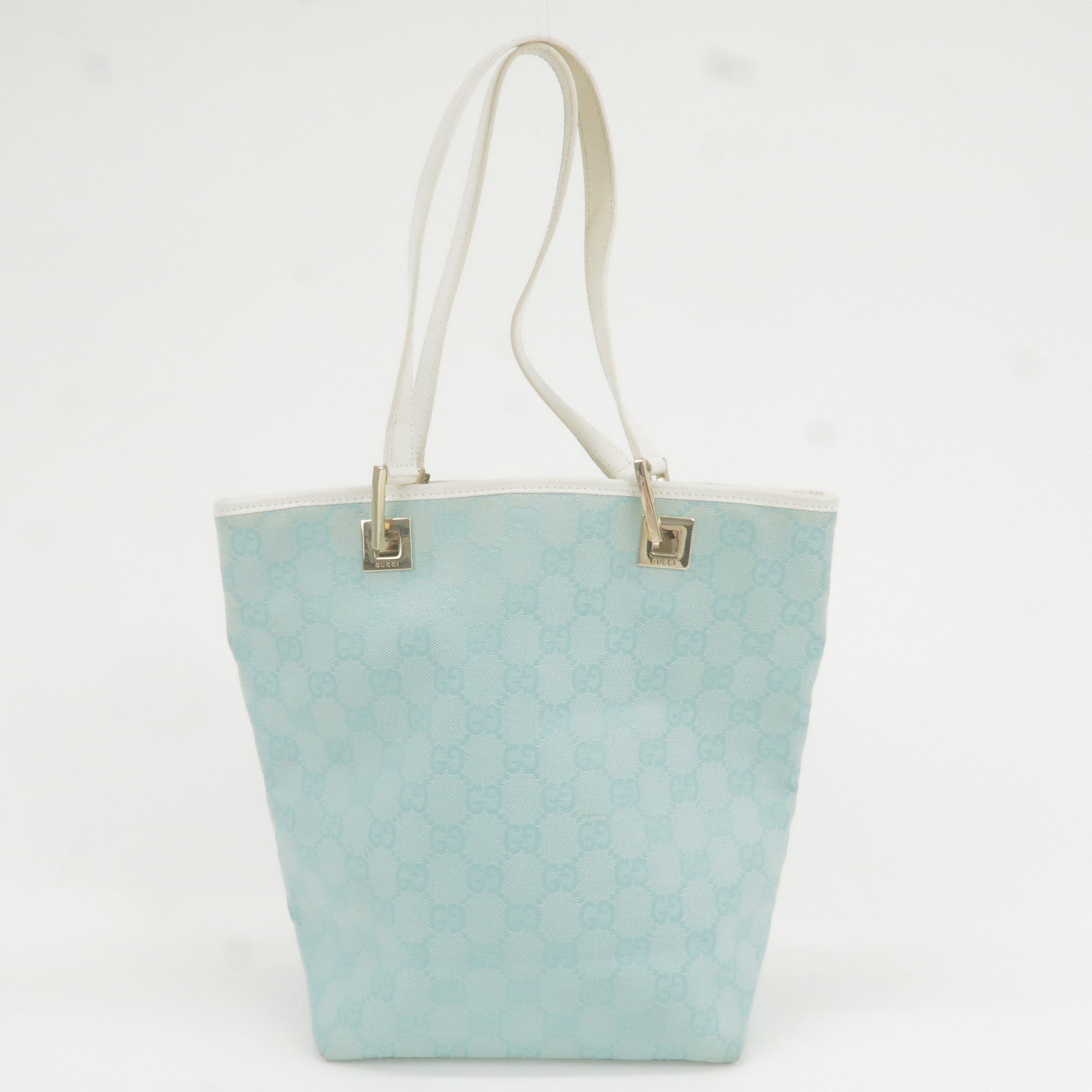 GUCCI-GG-Canvas-Leather-Tote-Bag-Light-Blue-White-002.1099 – dct-ep_vintage  luxury Store