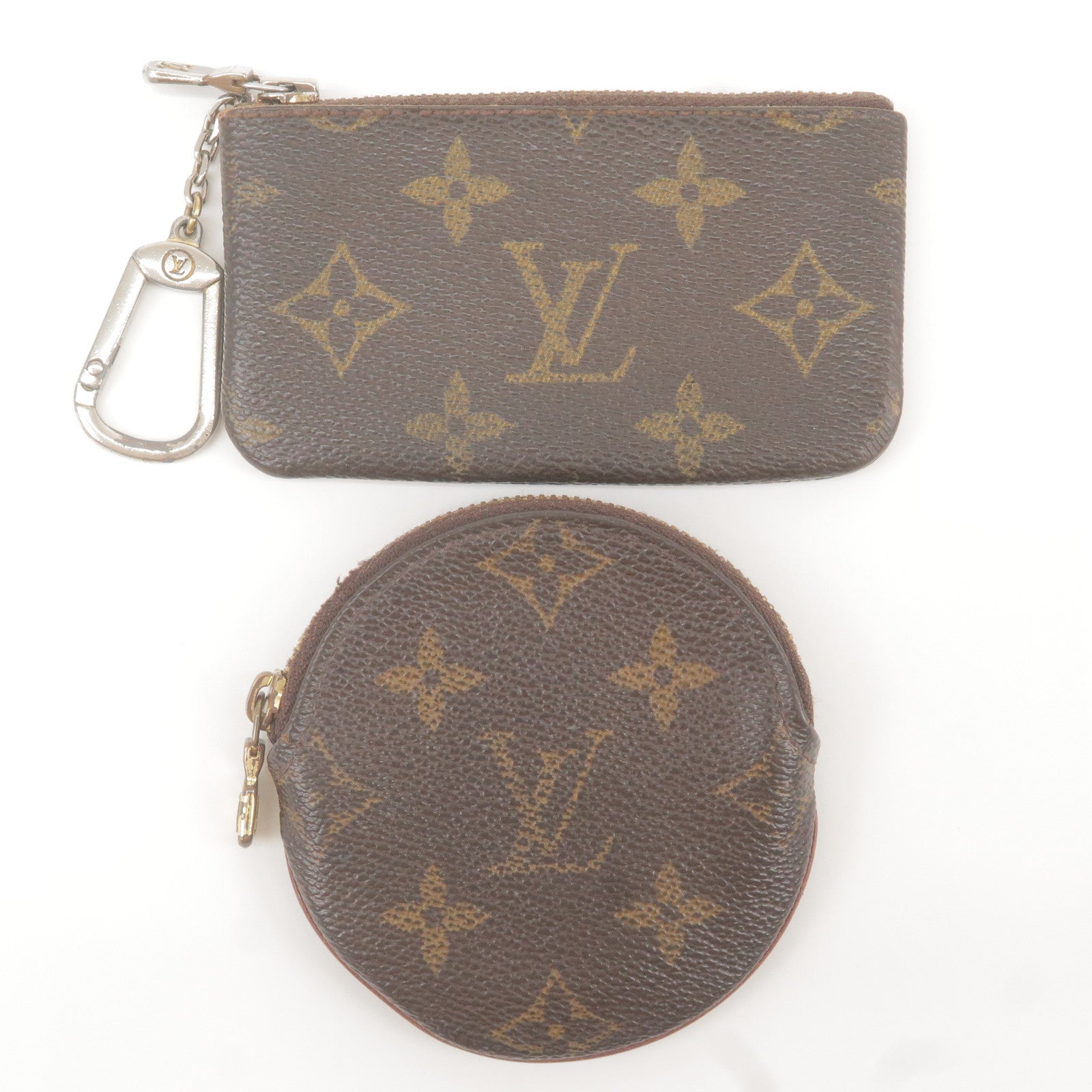 Louis Vuitton Monogram Porte Monnaie Round top Coin Pouch