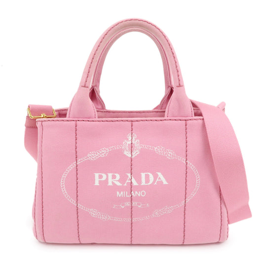 PRADA-Canapa-Mini-Canvas-2Way-Bag-Hand-Bag-Pink-1BG439