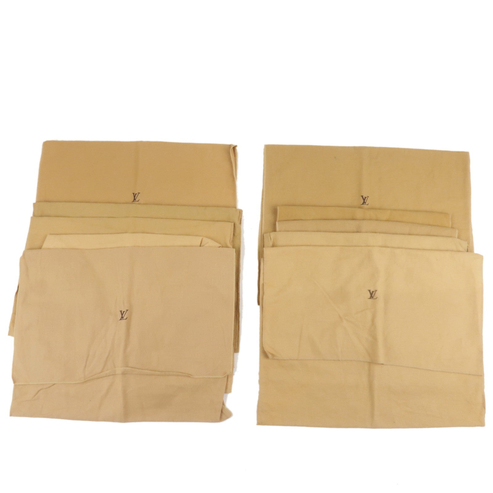 Louis-Vuitton-Set-of-10-Dust-Bag-Flap-Style-Beige-Brown