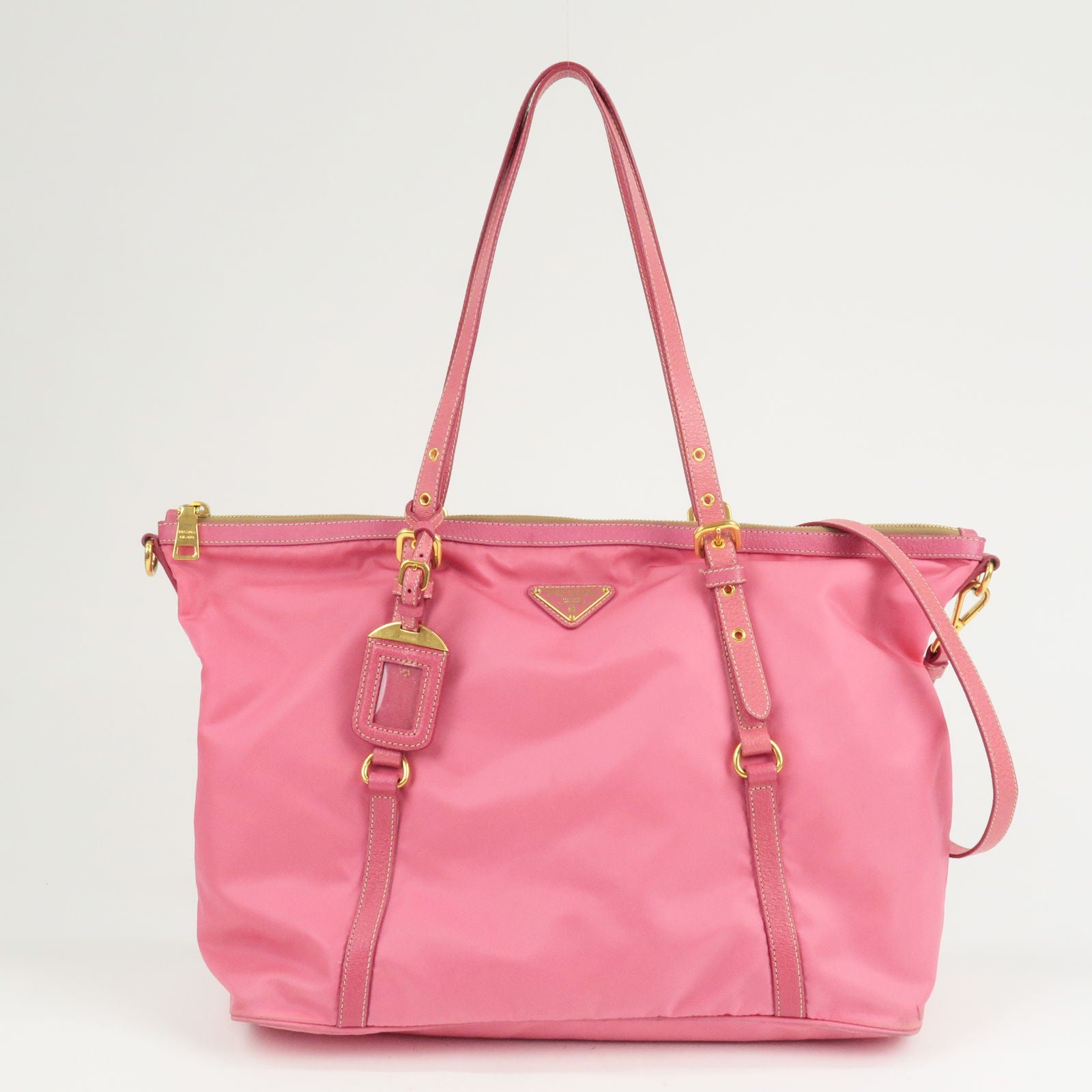 EUC! Prada Pink Authentic Dome Handbag Shoulder Bag Leather Purse