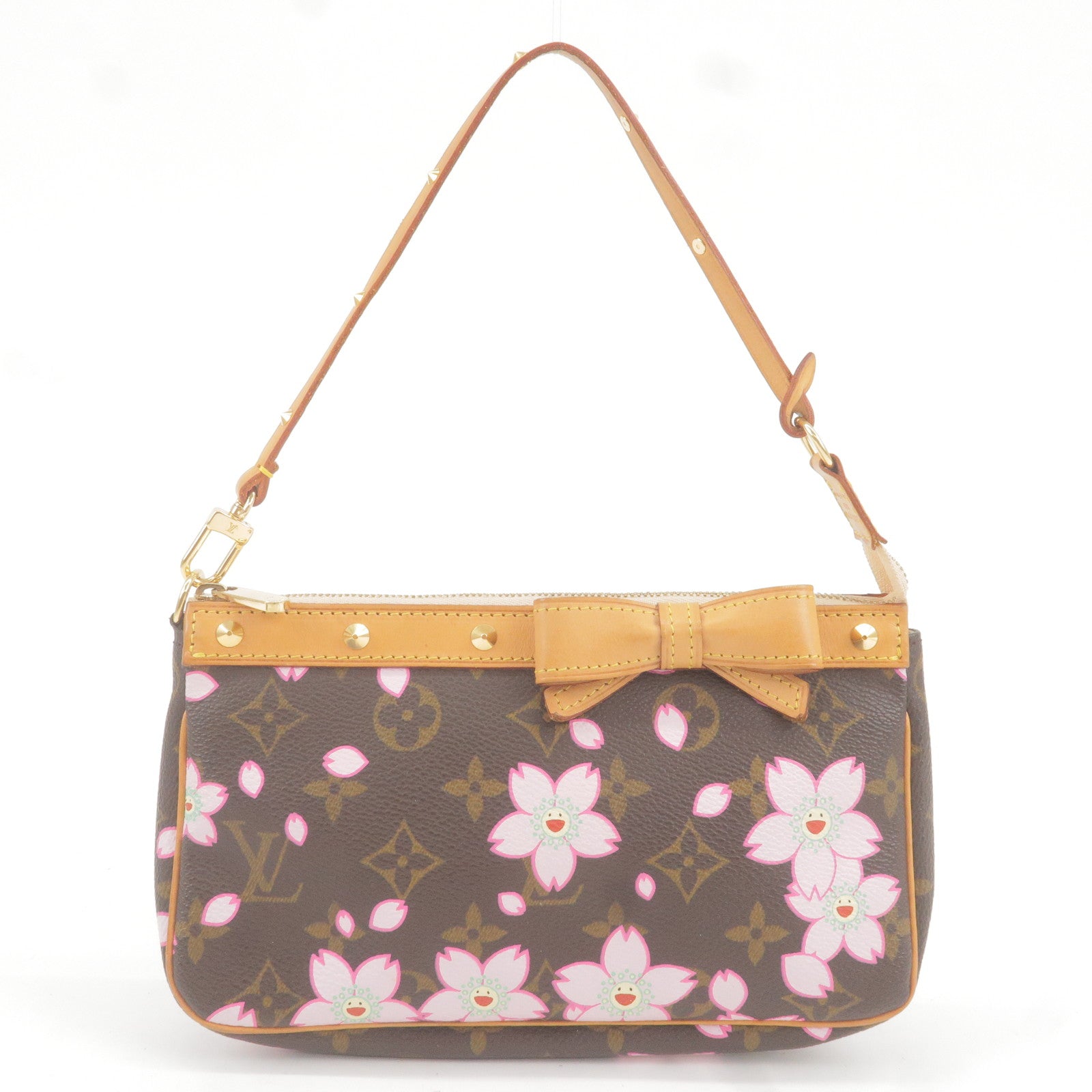 Louis Vuitton Monogram Cherry Blossom Pochette Accessories Brown