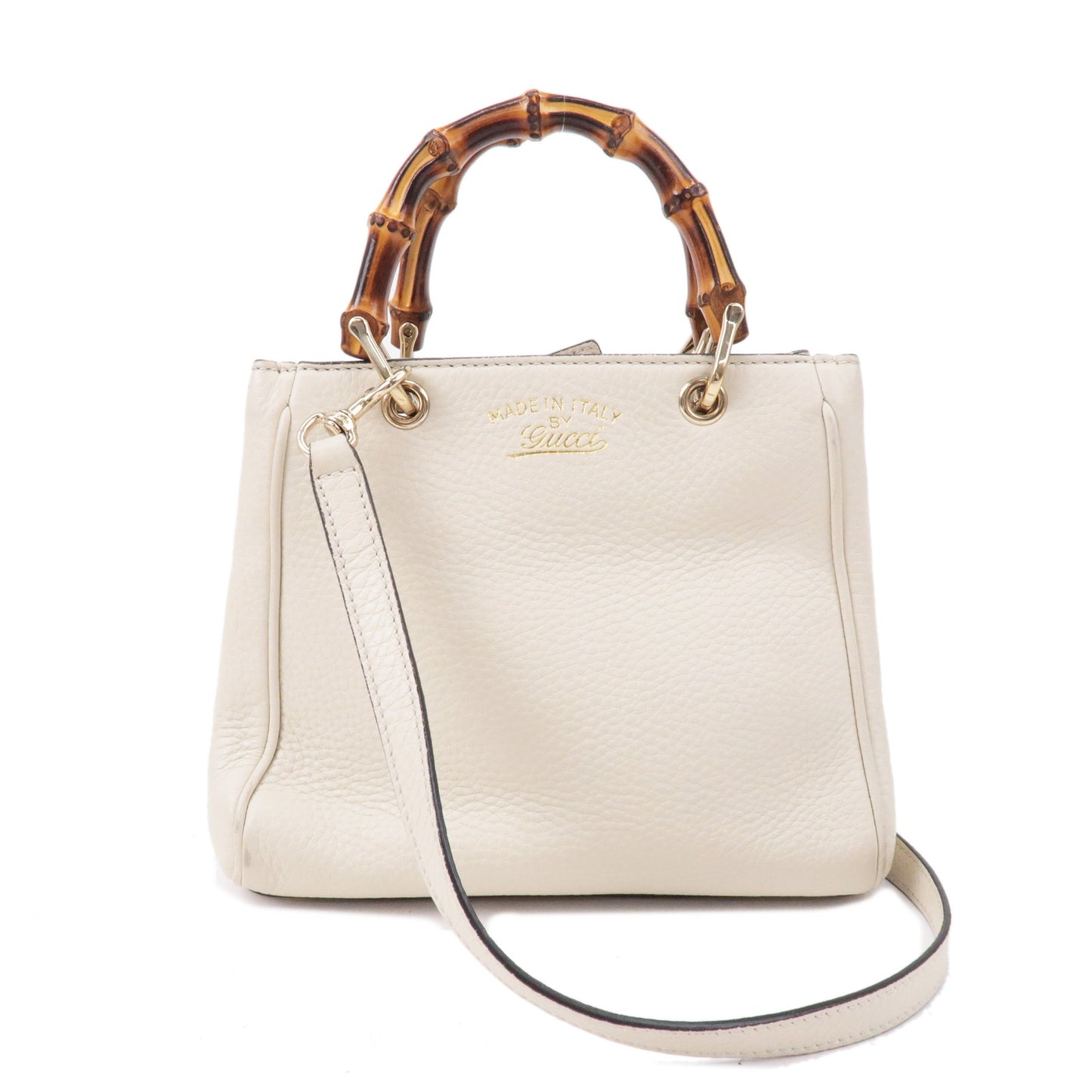 GUCCI-Bamboo-Leather-2WAY-bag-Shoulder-Bag-Ivory-368823