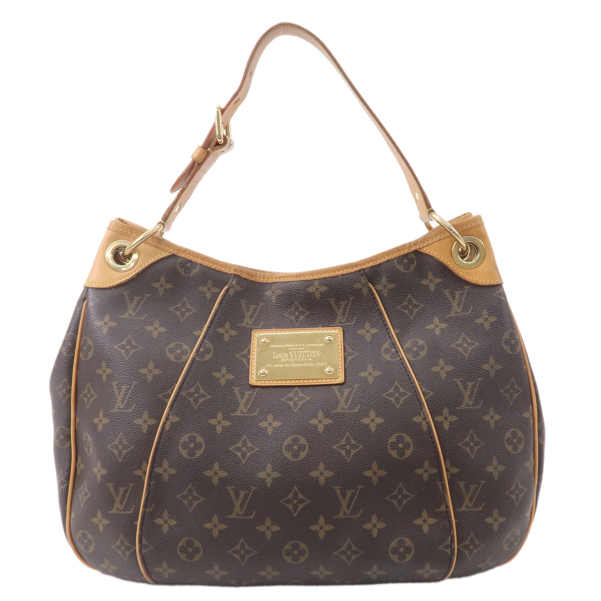 AuthenticLouis-Vuitton-Monogram-Galliera-PM-Shoulder-Bag-Brown