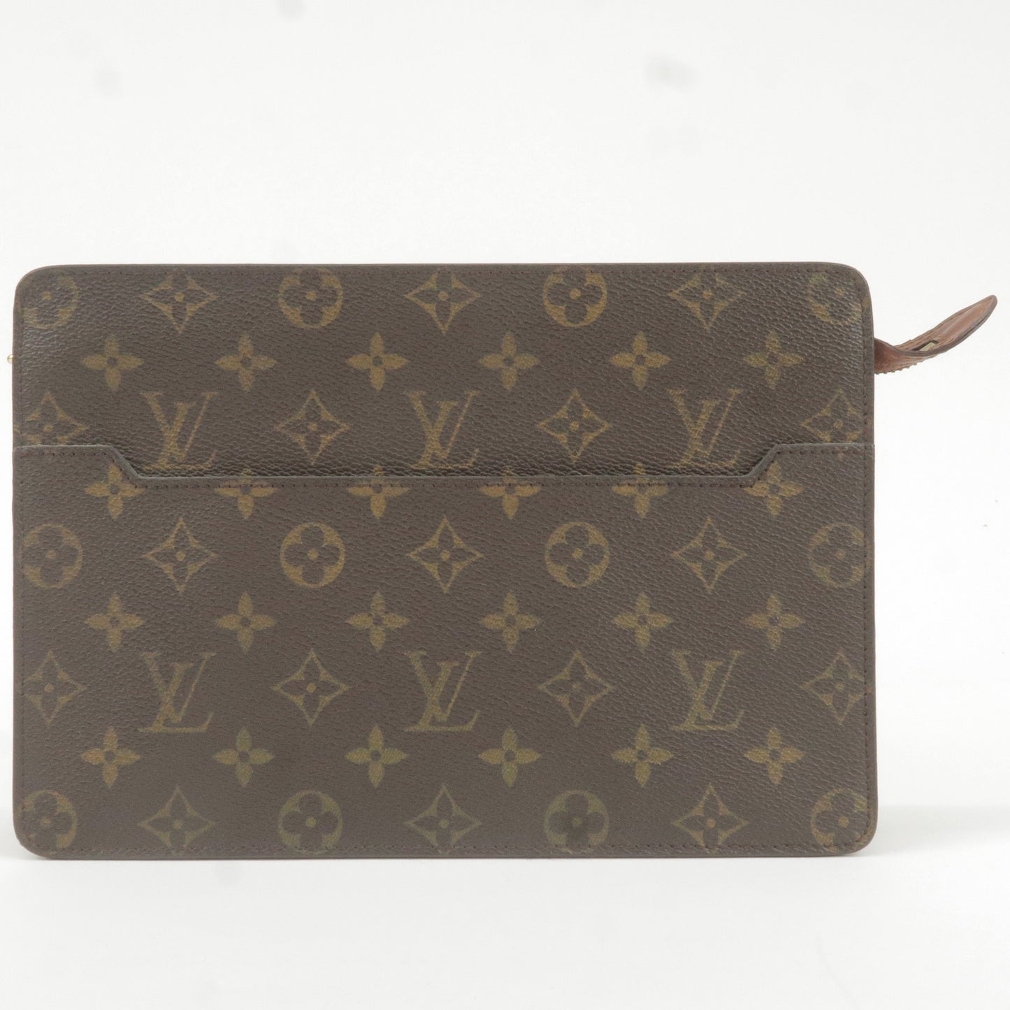 Authentic Louis Vuitton Monogram Pochette Homme Clutch Hand Bag M51795 LV  J8989