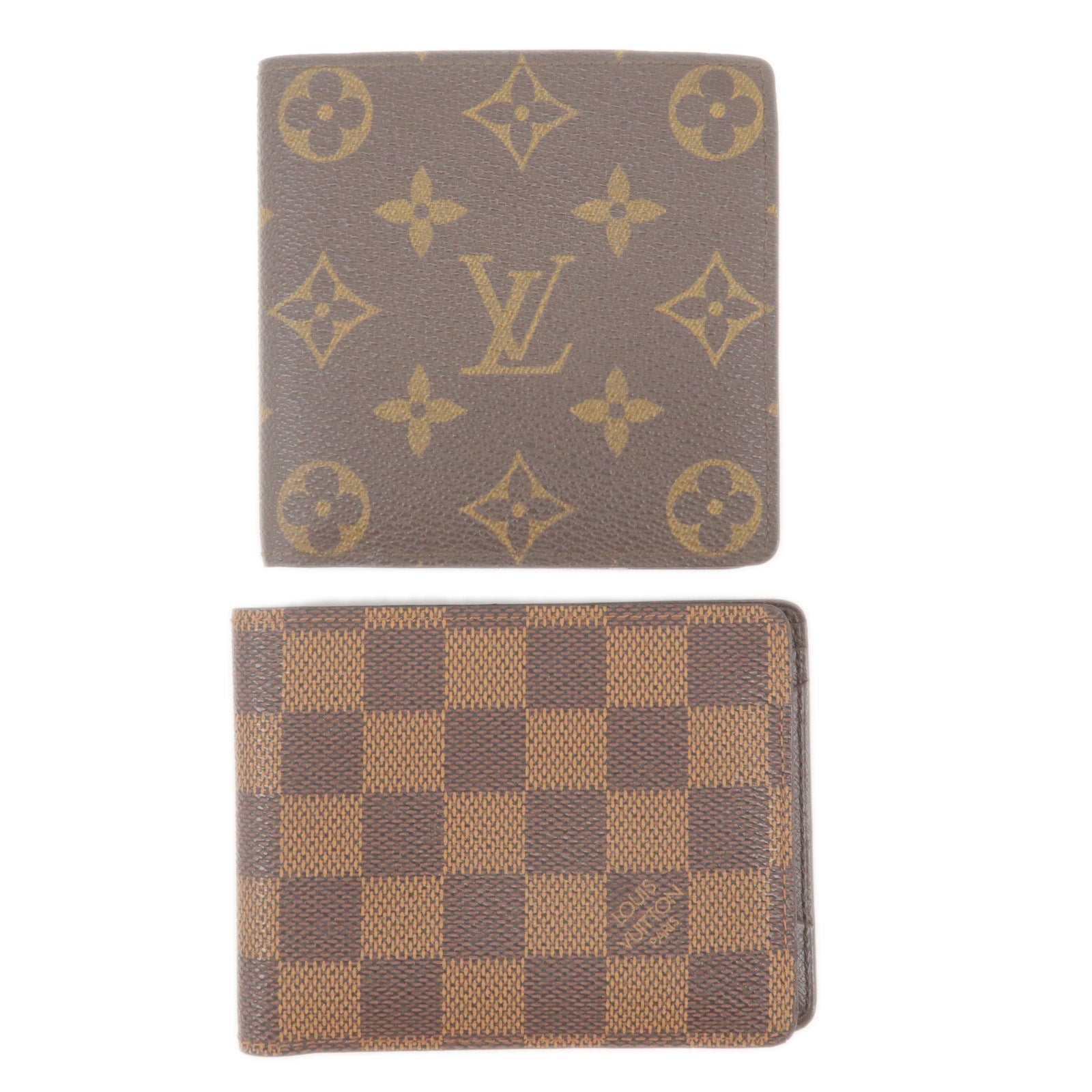 Louis-Vuitton-Monogram-Damier-Set-of-2-Wallet-M61675-N60895