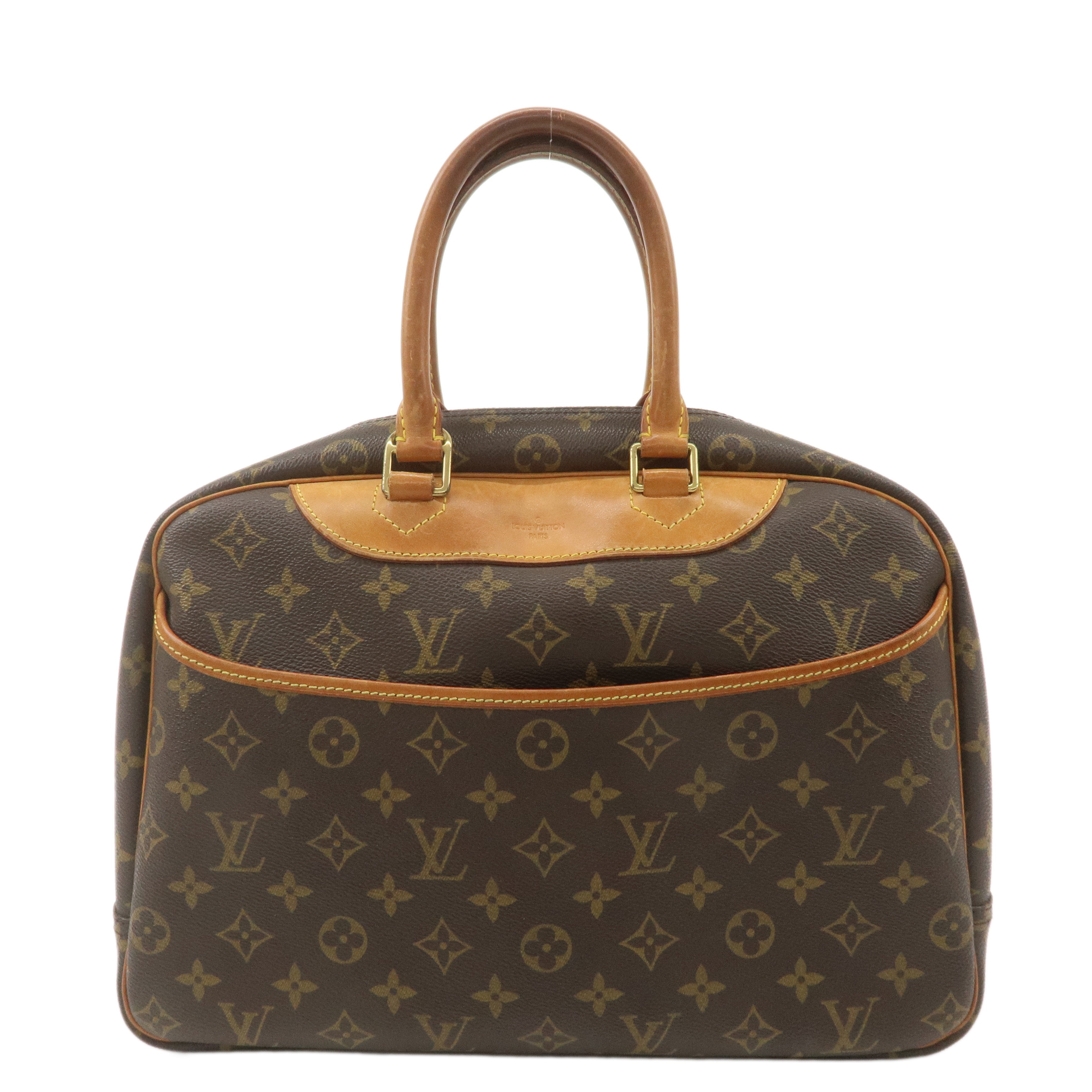 Louis Vuitton Monogram Deauville Hand Bag Brown M47270