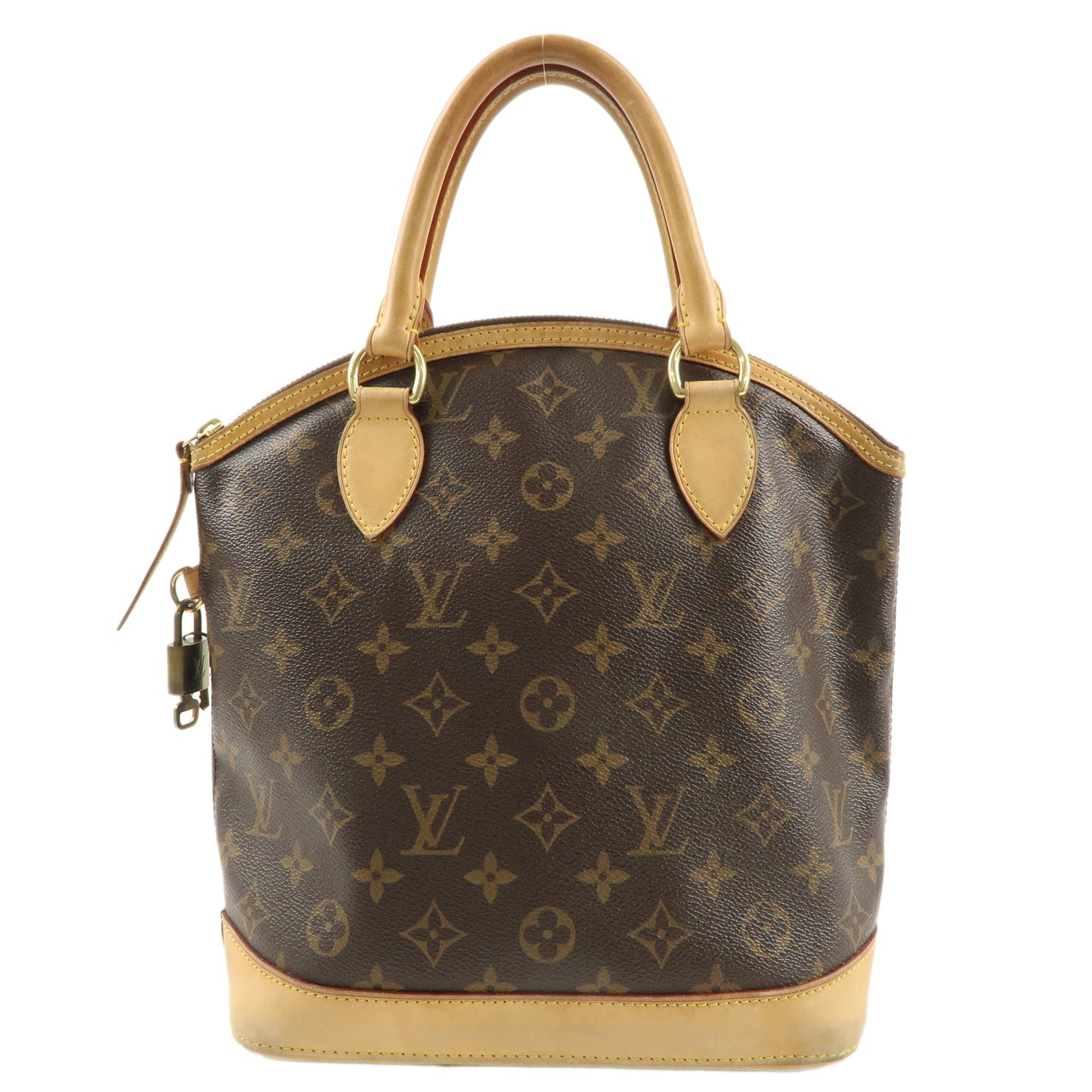 Louis Vuitton Monogram Lock It Hand Bag Brown Old Style M40102