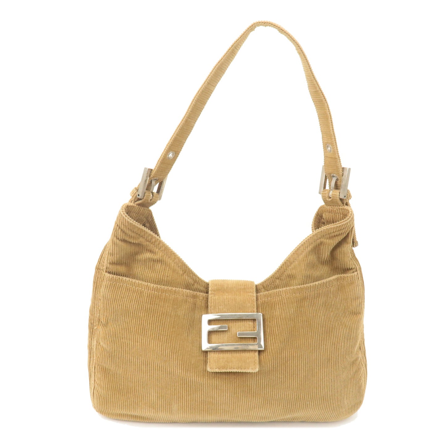 FENDI Corduroy Shoulder Bag Hand Bag Brown 26569