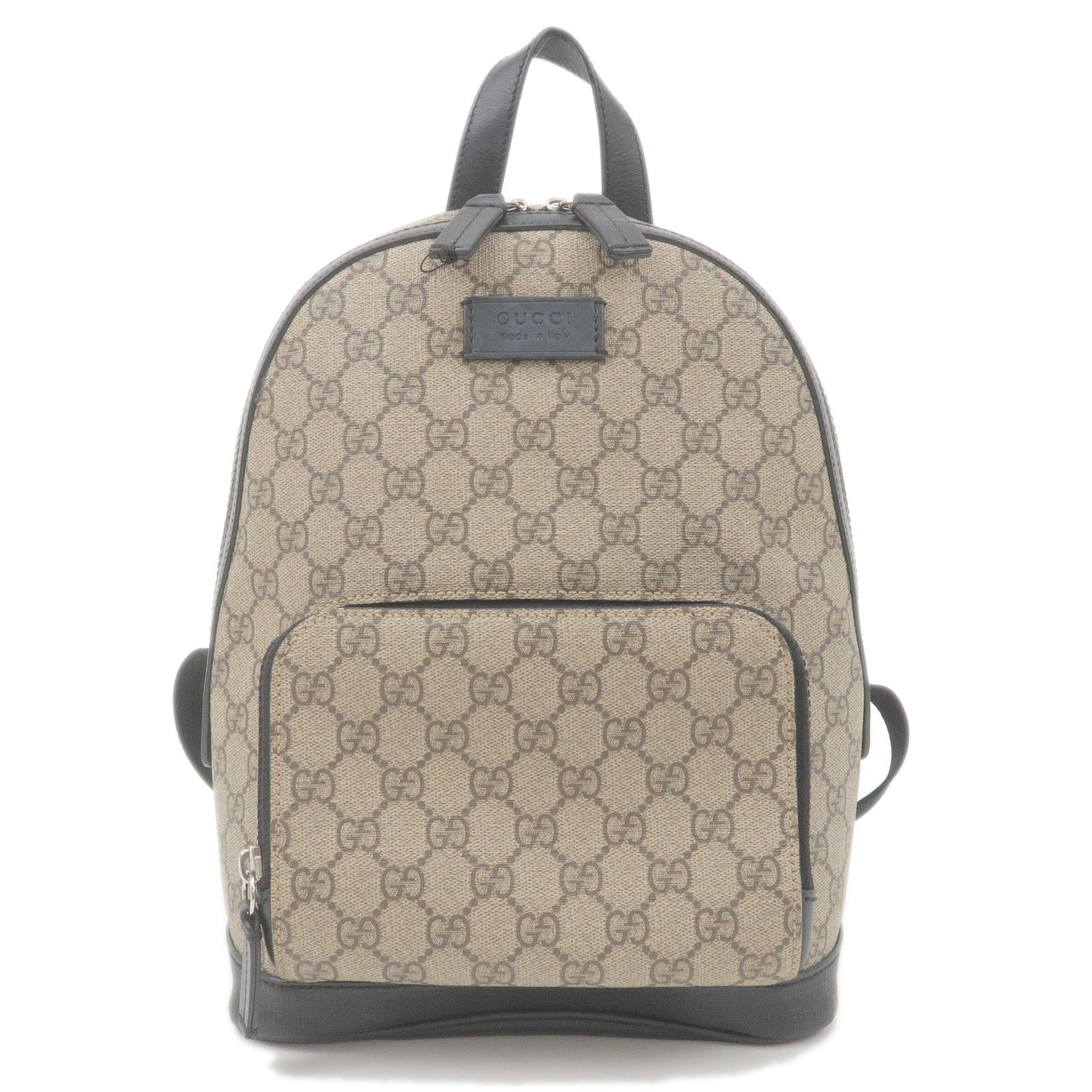 GUCCI-GG-Supreme-Leather-Small-Back-Pack-Beige-Black-429020