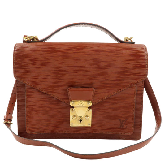 Louis-Vuitton-Epi-Monceau-2way-Hand-Bag-Kenya-Brown-M52123
