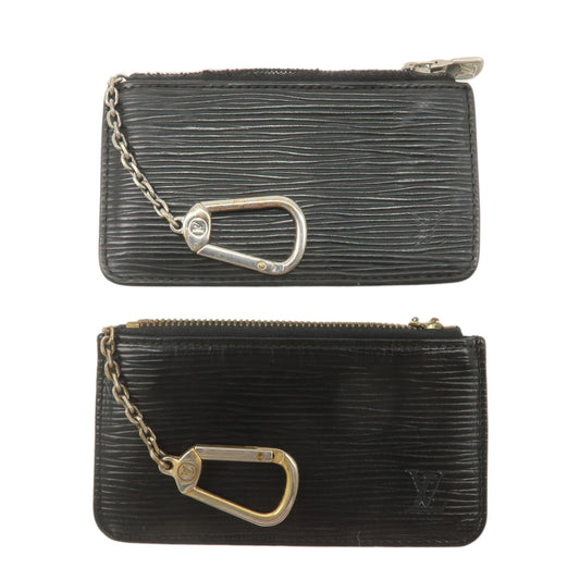 Louis-Vuitton-Epi-Set-of-2-Pochette-Cles-Coin-Case-Black-M63802