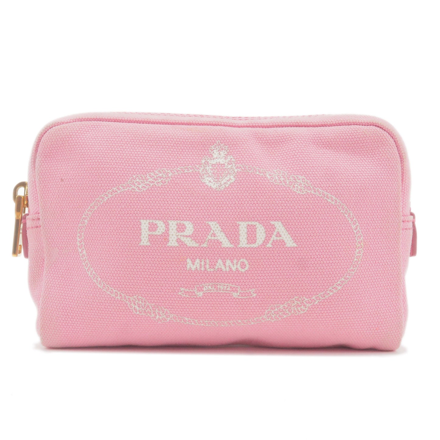 PRADA-Logo-Canvas-Leather-Canapa-Pouch-Pink-1NA021