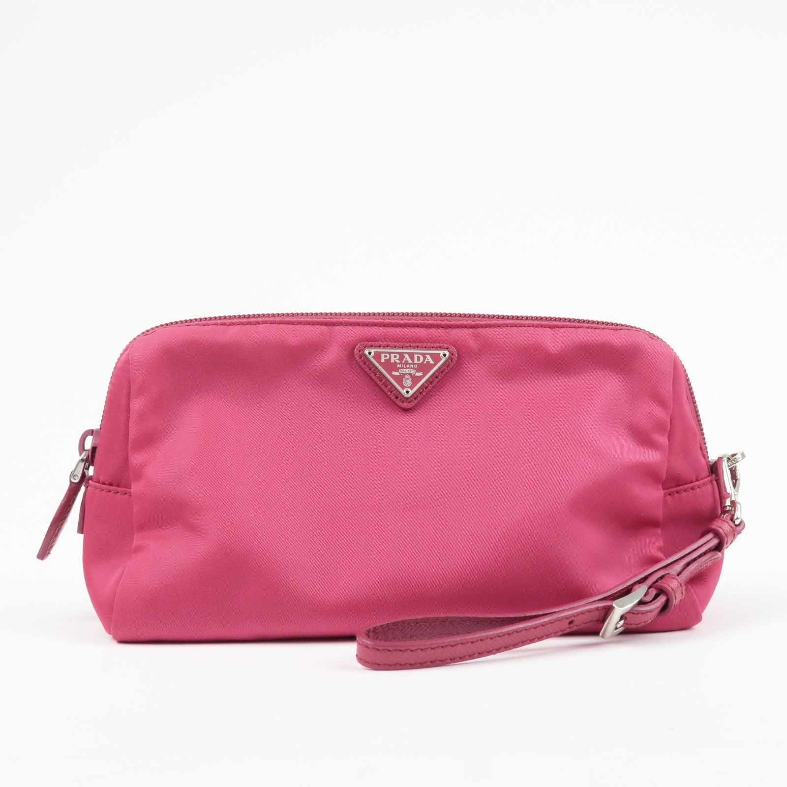 Prada nylon logo online pouch