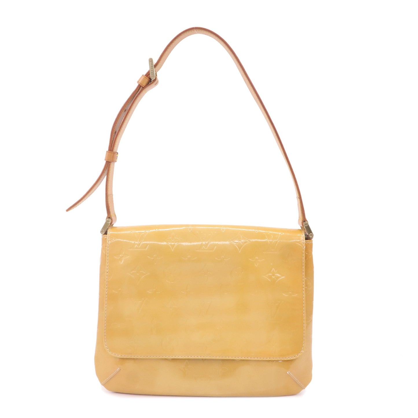 Louis Vuitton Thompson Street M91008 Vernis Leather Shoulder Bag Yellow  Beige
