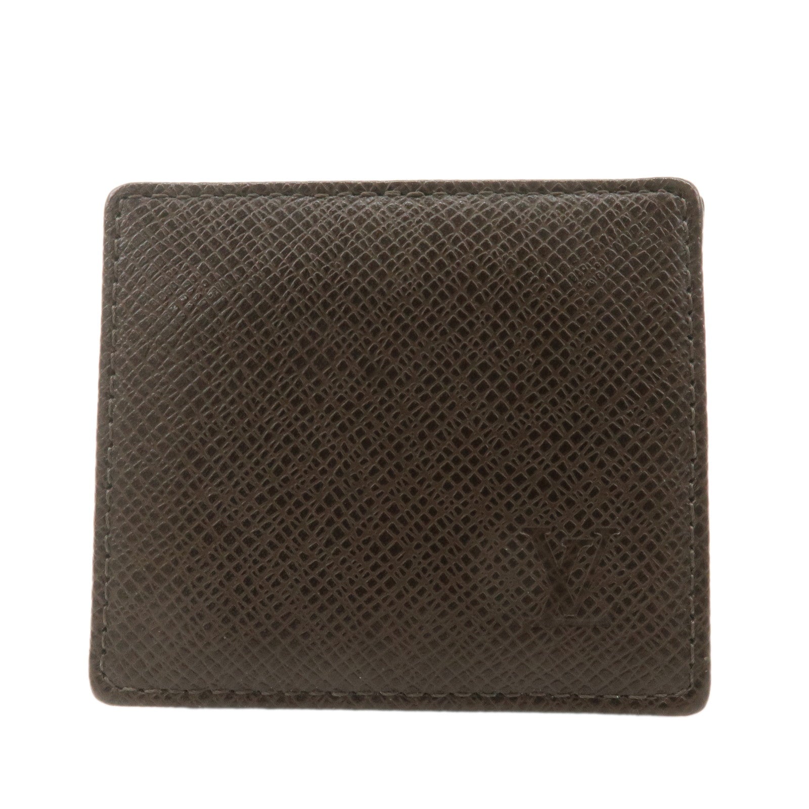 Louis Vuitton Taiga Porte Monnaie Bowatt Coin Case Brown M30388