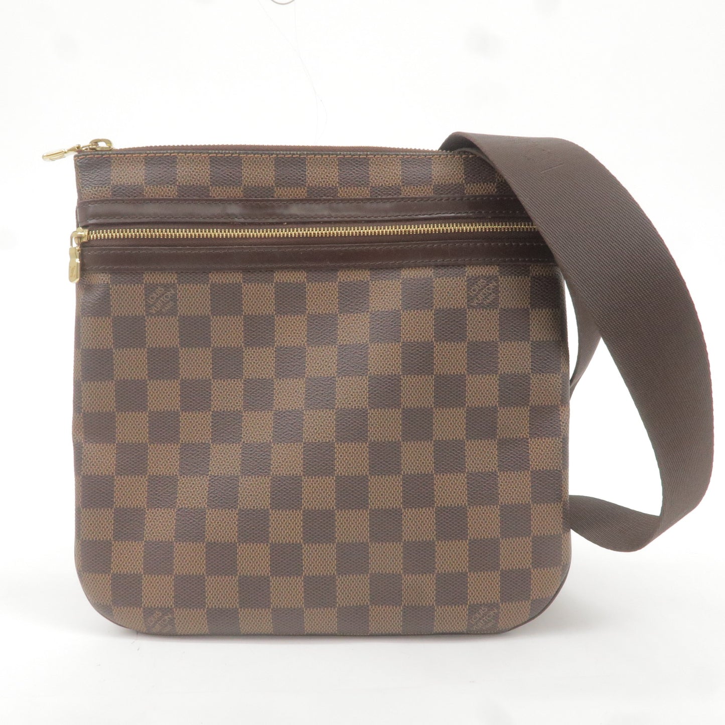 Brown Louis Vuitton Damier Ebene Pochette Bosphore Crossbody Bag
