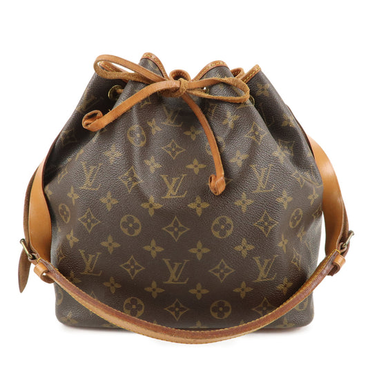 Authenti-Louis-Vuitton-Monogram-Petit-Noe-Shoulder-Bag-Brown-M42226