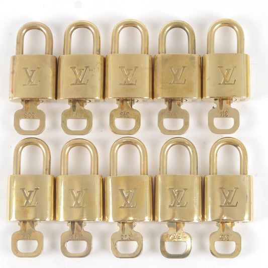 Louis-Vuitton-Set-of-10-Lock-&-Key-Cadena-Key-Lock-Old-Style –  dct-ep_vintage luxury Store