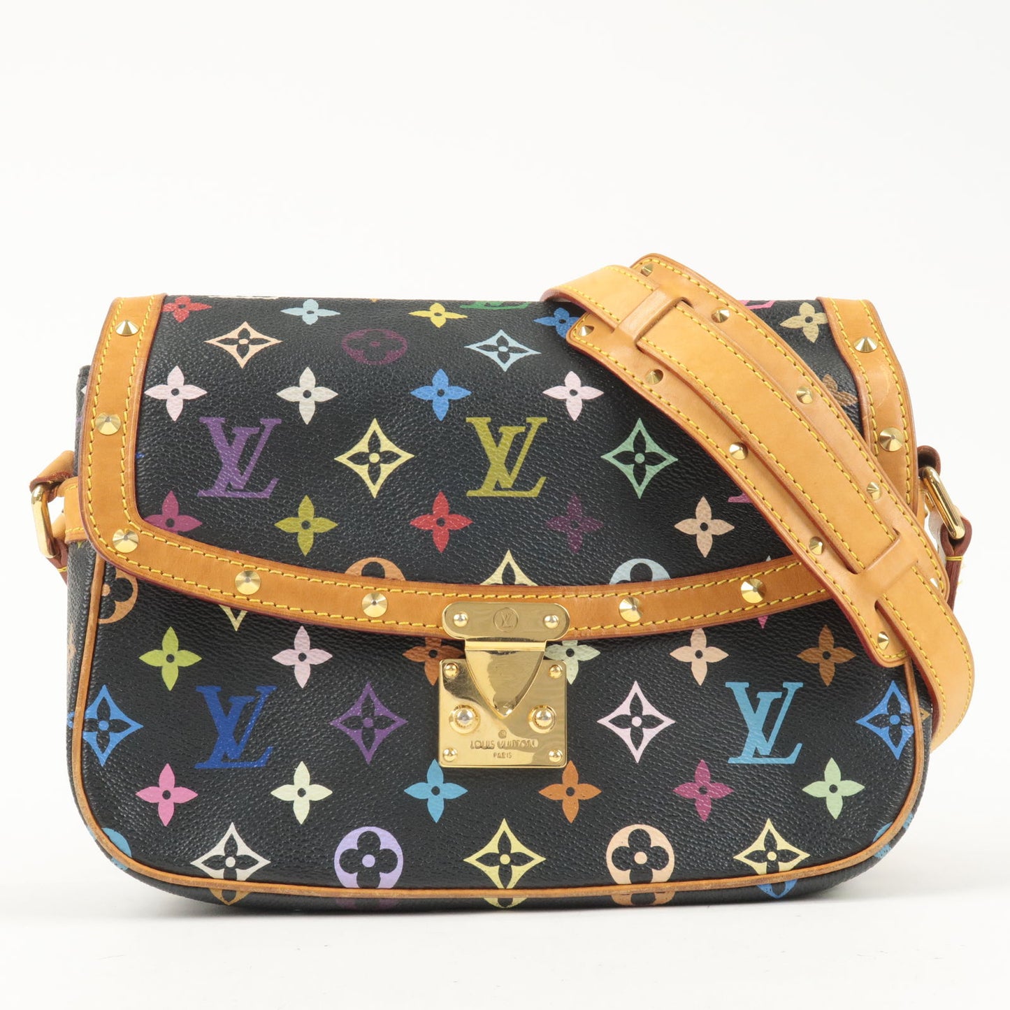 Louis Vuitton Black Multicolor SOLOGNE Shoulder Bag