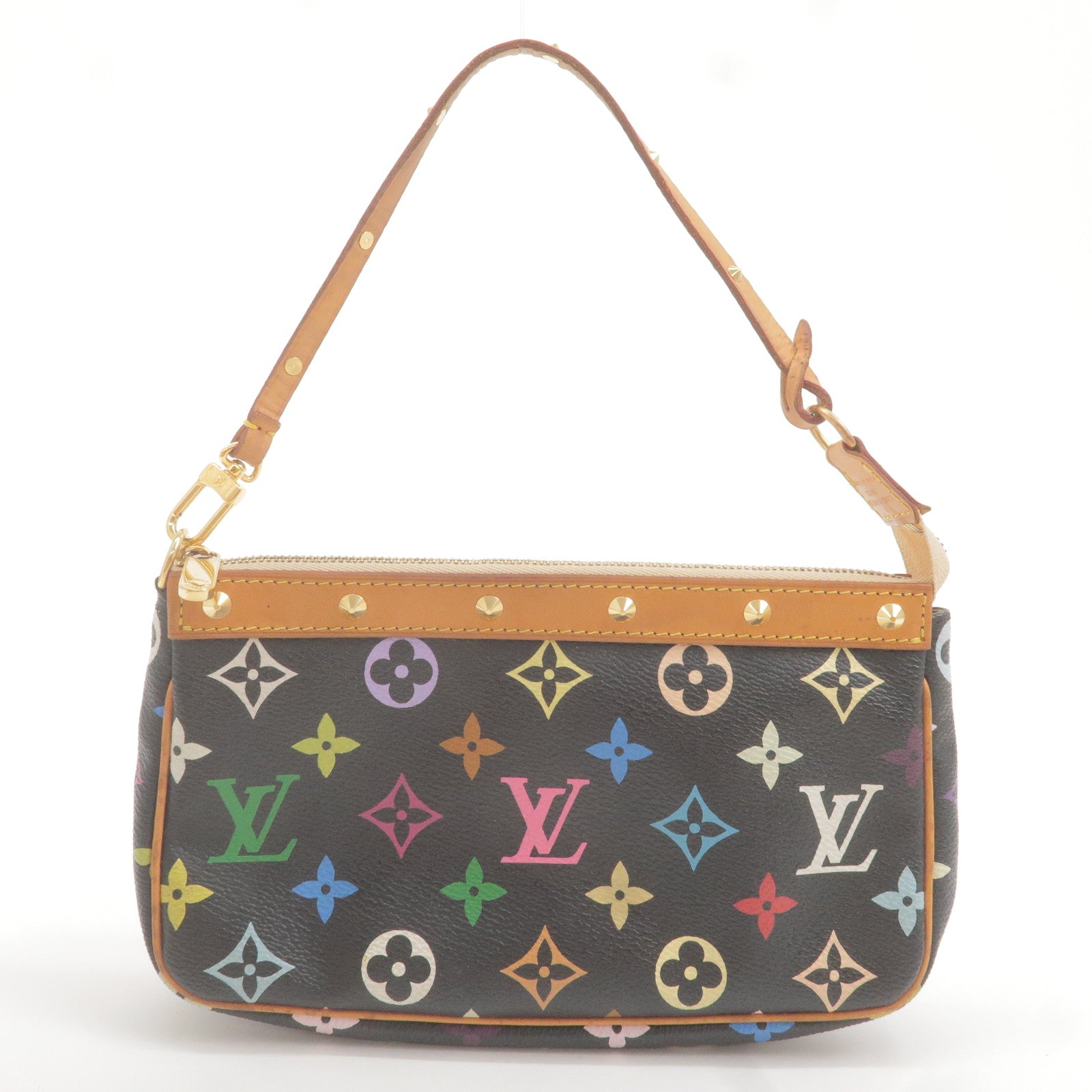 Authentic LOUIS VUITTON Multicolor Pochette Milla Shoulder Bag Clutch