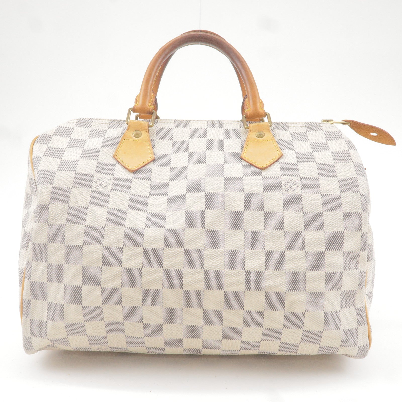 Louis Vuitton Damier Azur Speedy 30 - White Handle Bags, Handbags