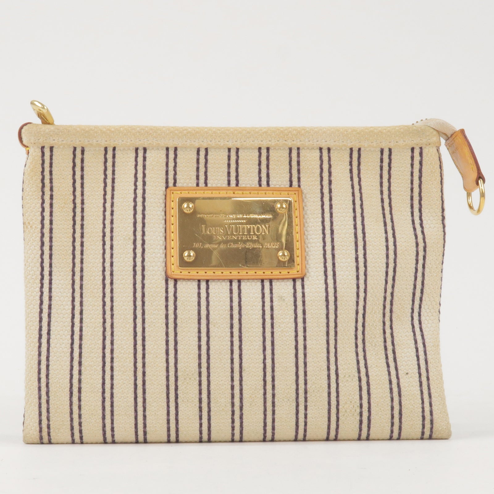 Louis Vuitton Brown Pochette Antigua Plate Pm 868394 Cosmetic Bag
